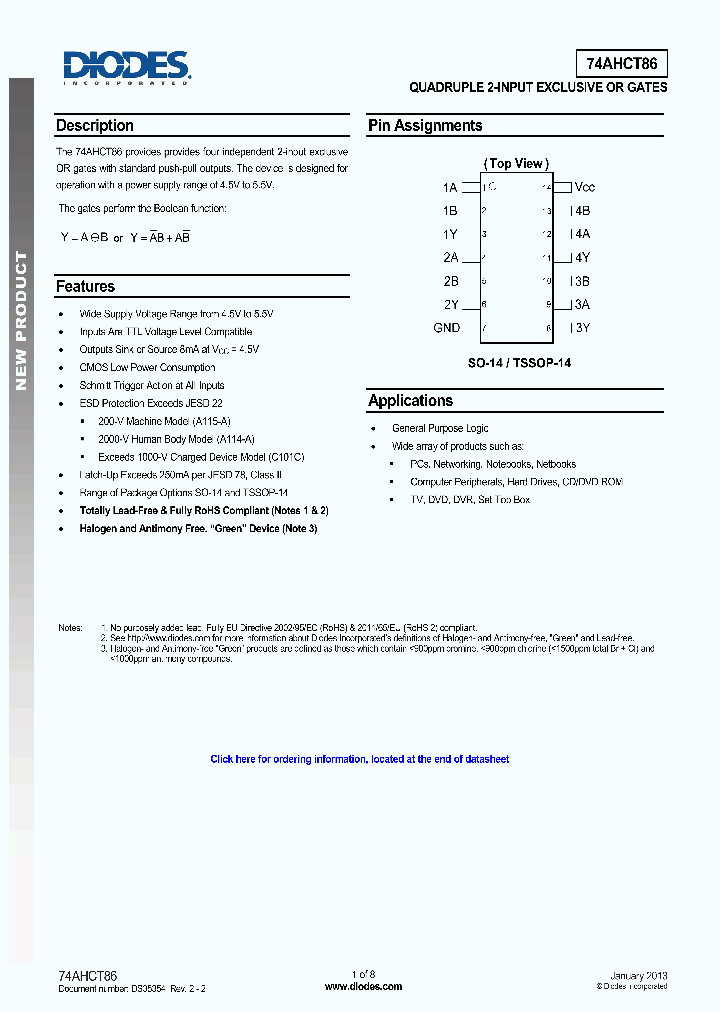 74AHCT86T14-13_8300349.PDF Datasheet