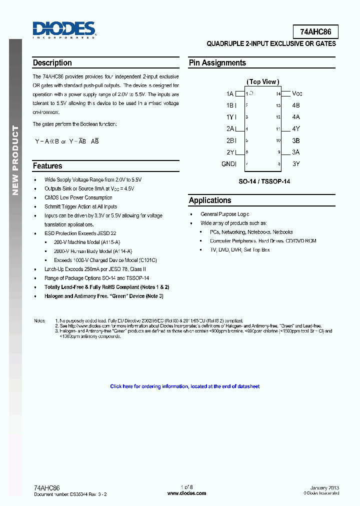 74AHC86T14-13_8300348.PDF Datasheet