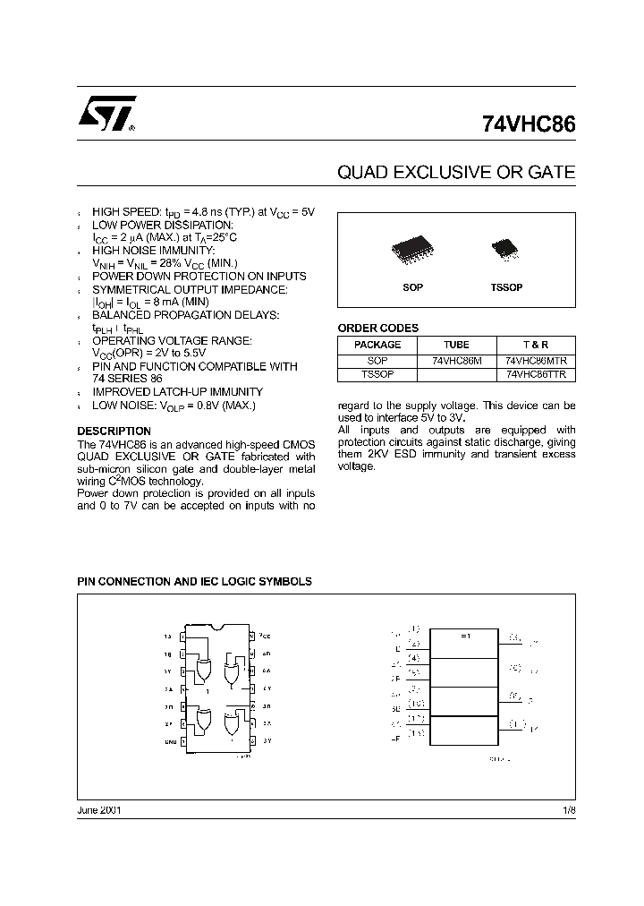74VHC86TTR_8300356.PDF Datasheet