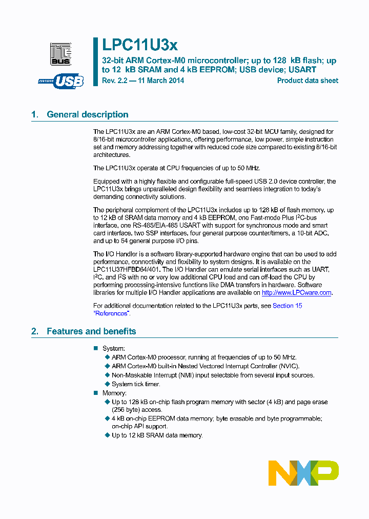 LPC11U34FHN33_8300414.PDF Datasheet