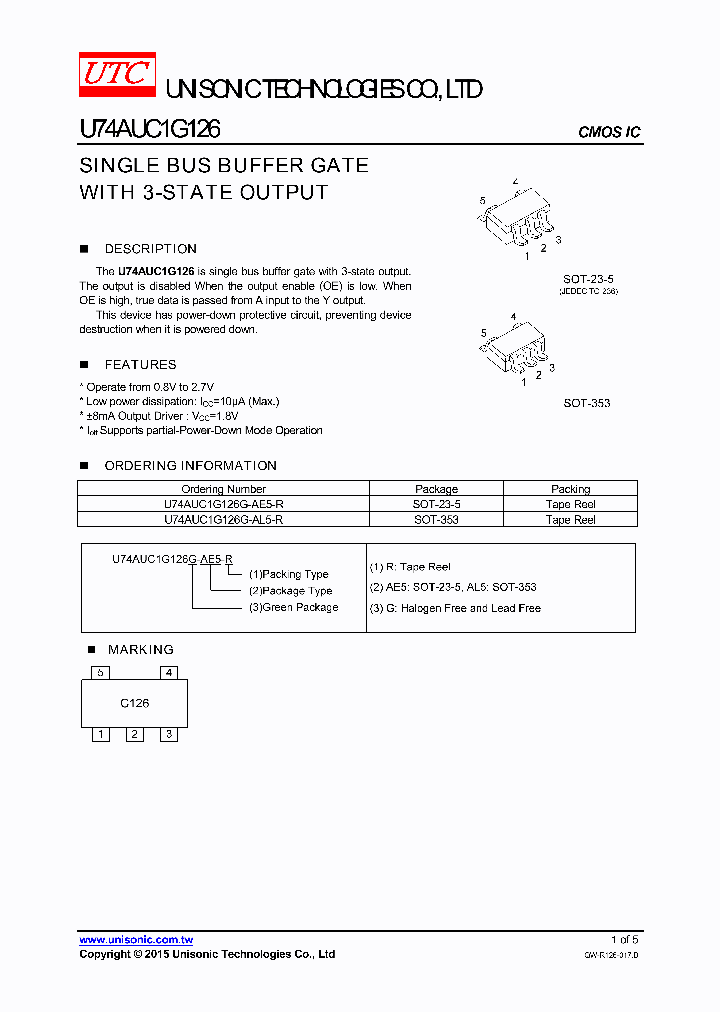 U74AUC1G126G-AL5-R_8300826.PDF Datasheet