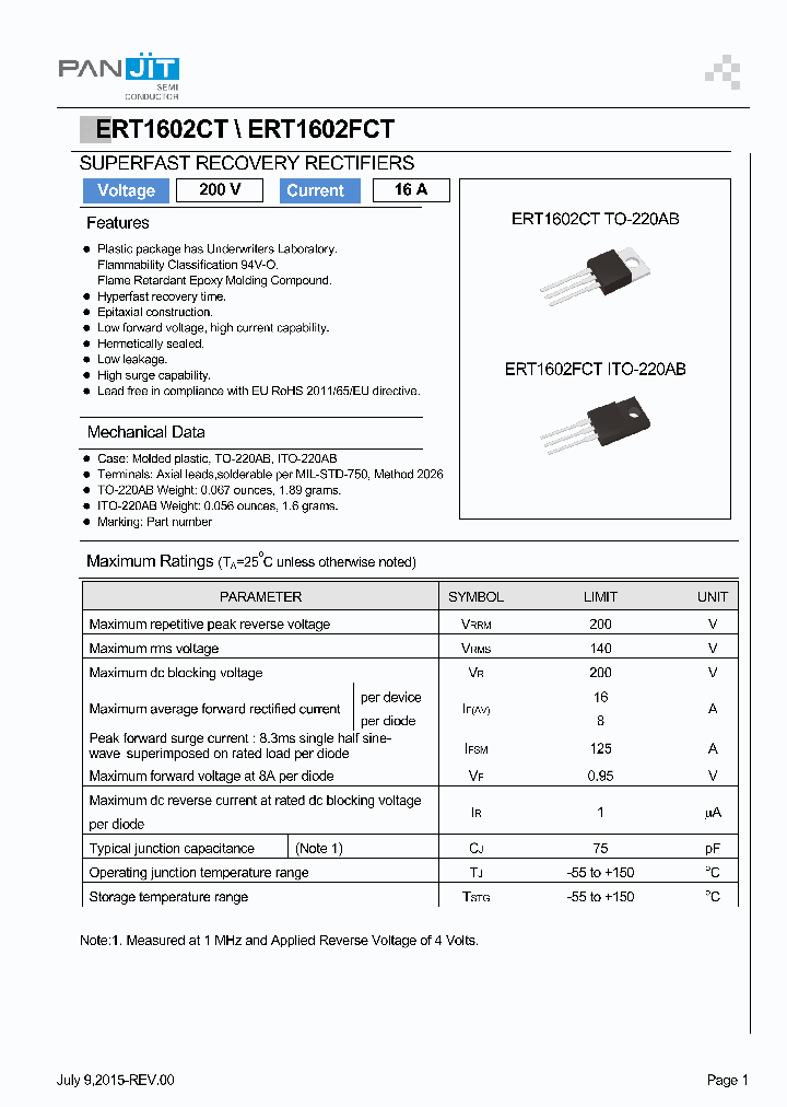 ERT1602CT_8300865.PDF Datasheet