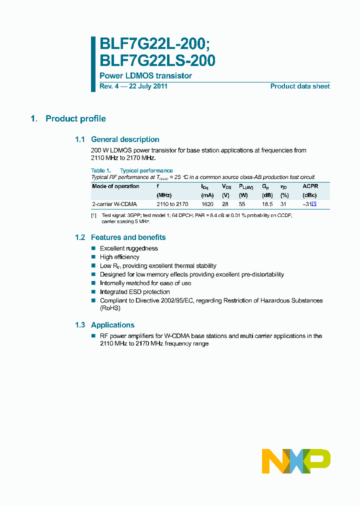 BLF7G22L-200_8301114.PDF Datasheet