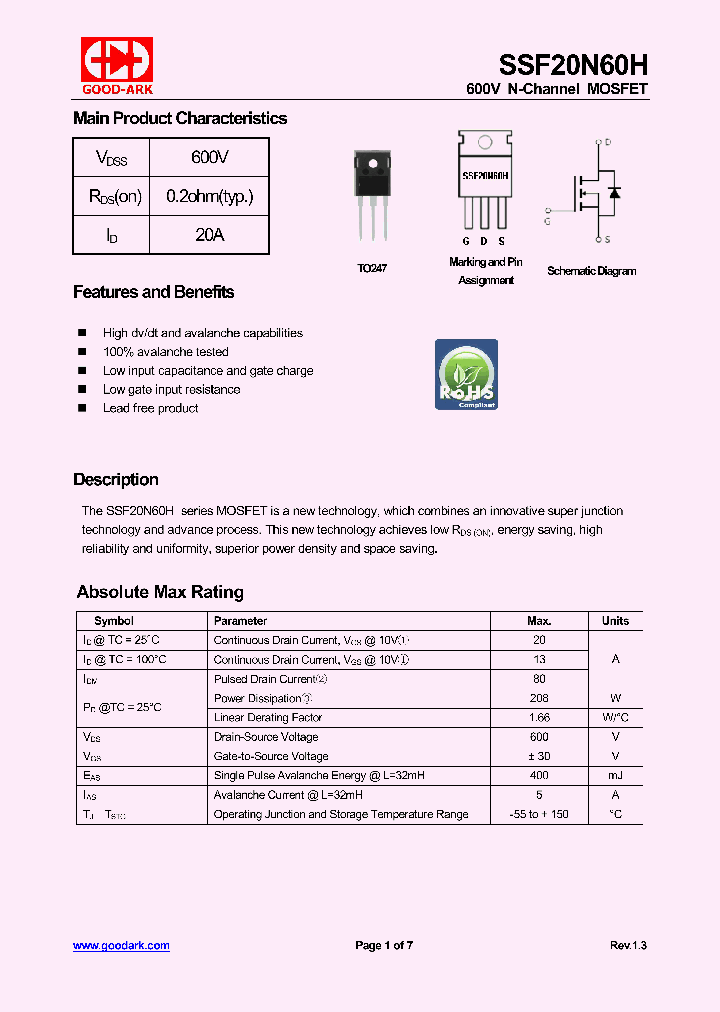 SSF20N60H-15_8301219.PDF Datasheet