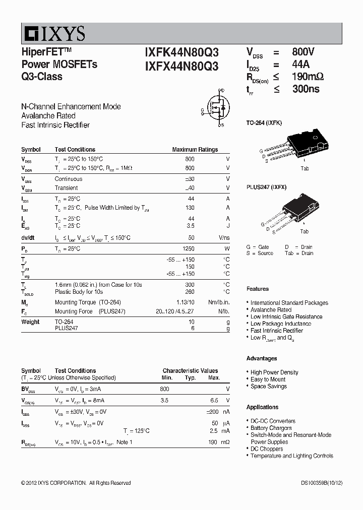 IXFX44N80Q3_8301274.PDF Datasheet