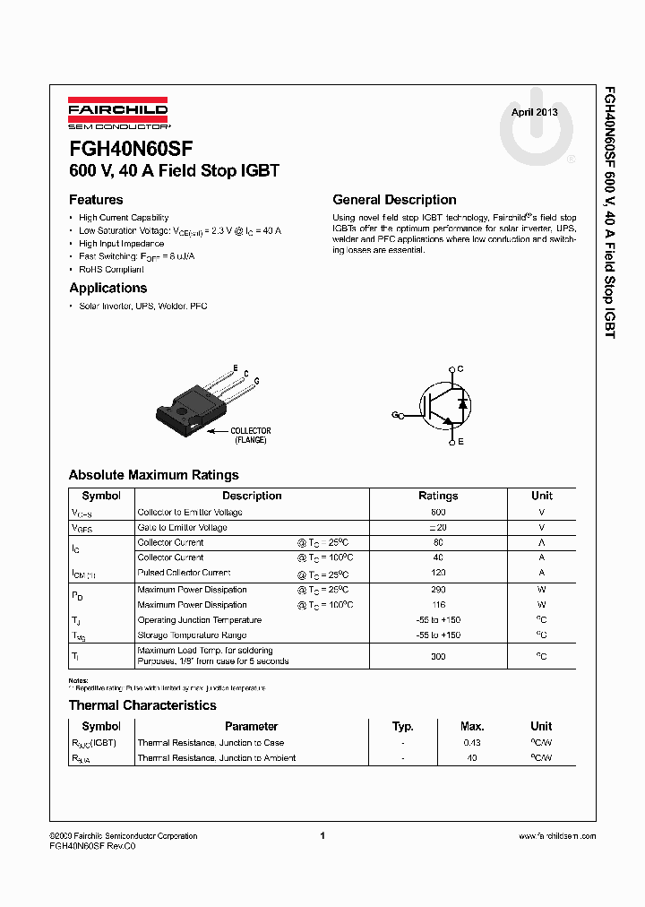 FGH40N60SF_8302253.PDF Datasheet