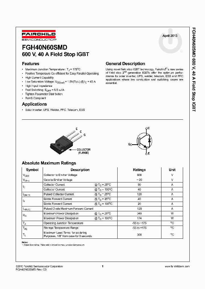 FGH40N60SMD_8302255.PDF Datasheet