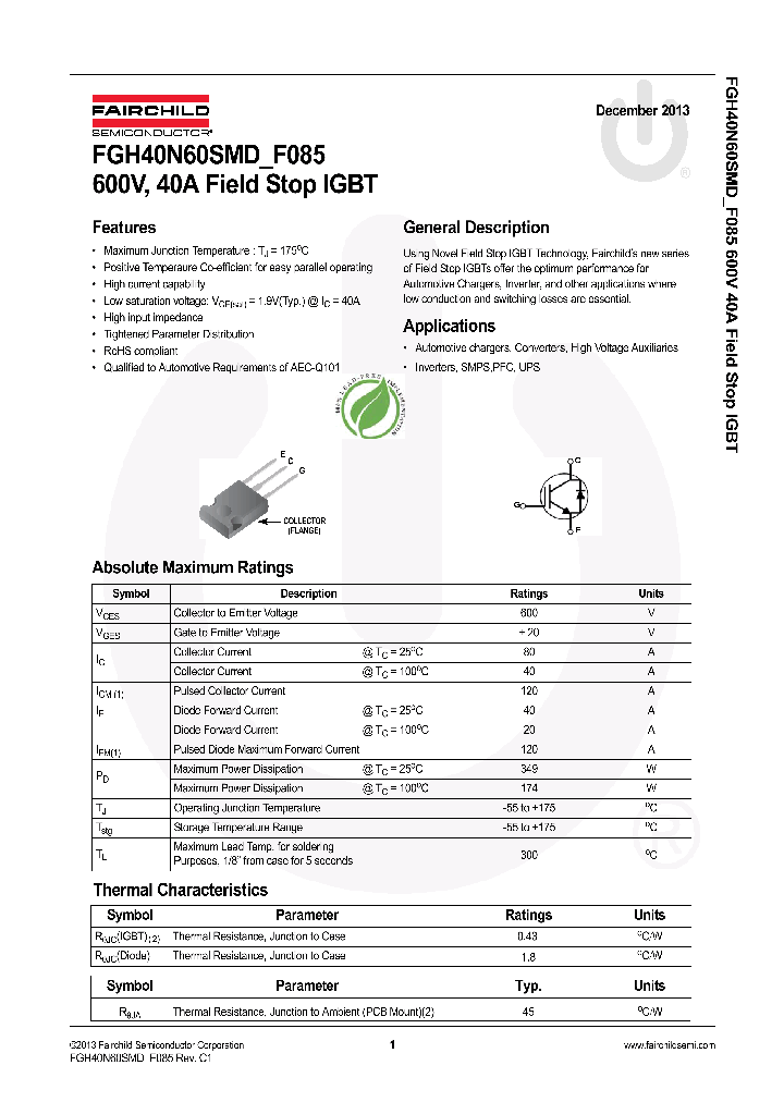 FGH40N60SMF085_8302256.PDF Datasheet