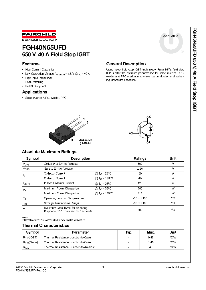 FGH40N65UFD_8302259.PDF Datasheet