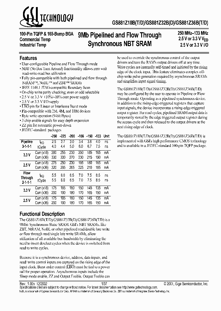 GS881Z18BD-133_8302594.PDF Datasheet