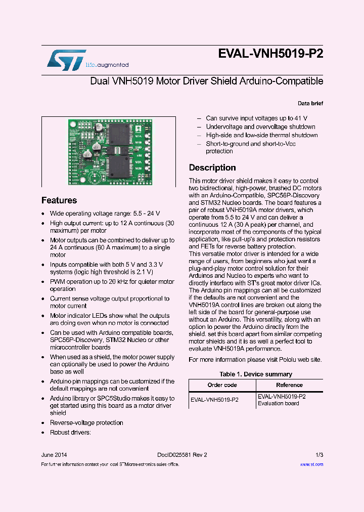 EVAL-VNH5019-P2_8302671.PDF Datasheet