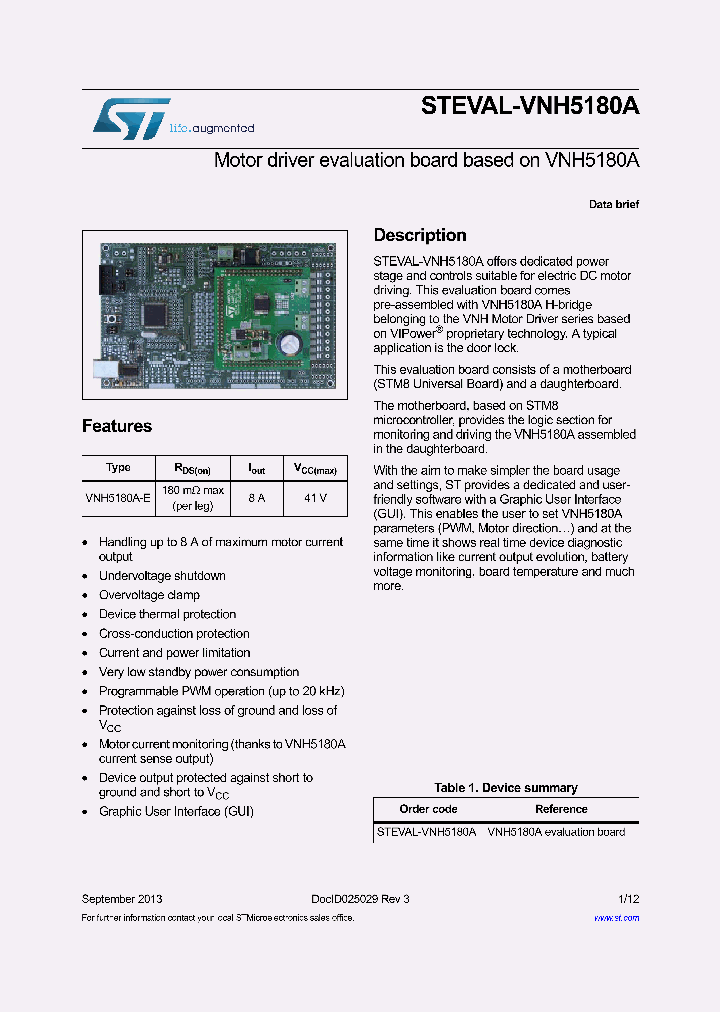 STEVAL-VNH5180A_8302676.PDF Datasheet