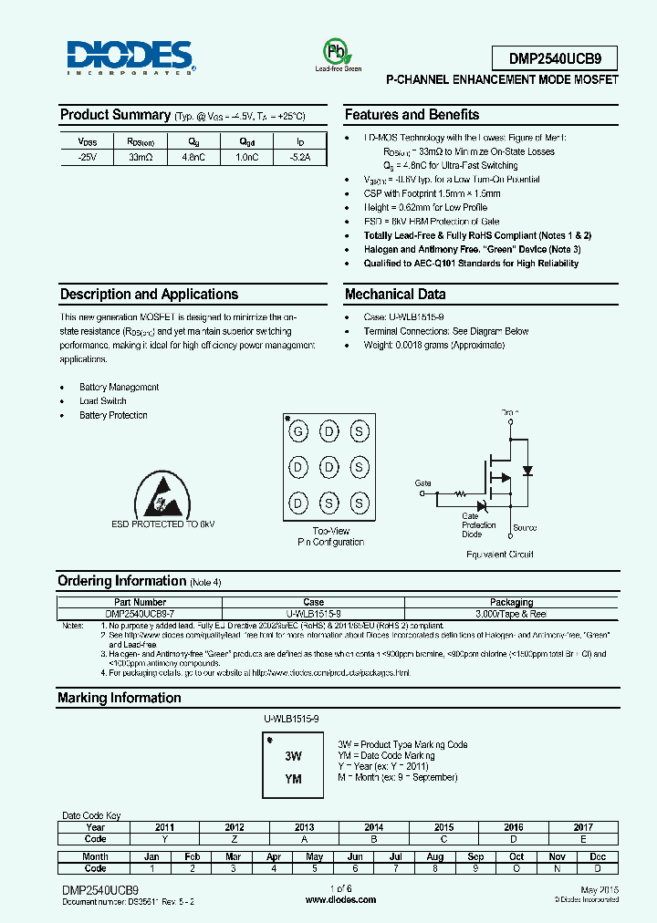 DMP2540UCB9-15_8303151.PDF Datasheet