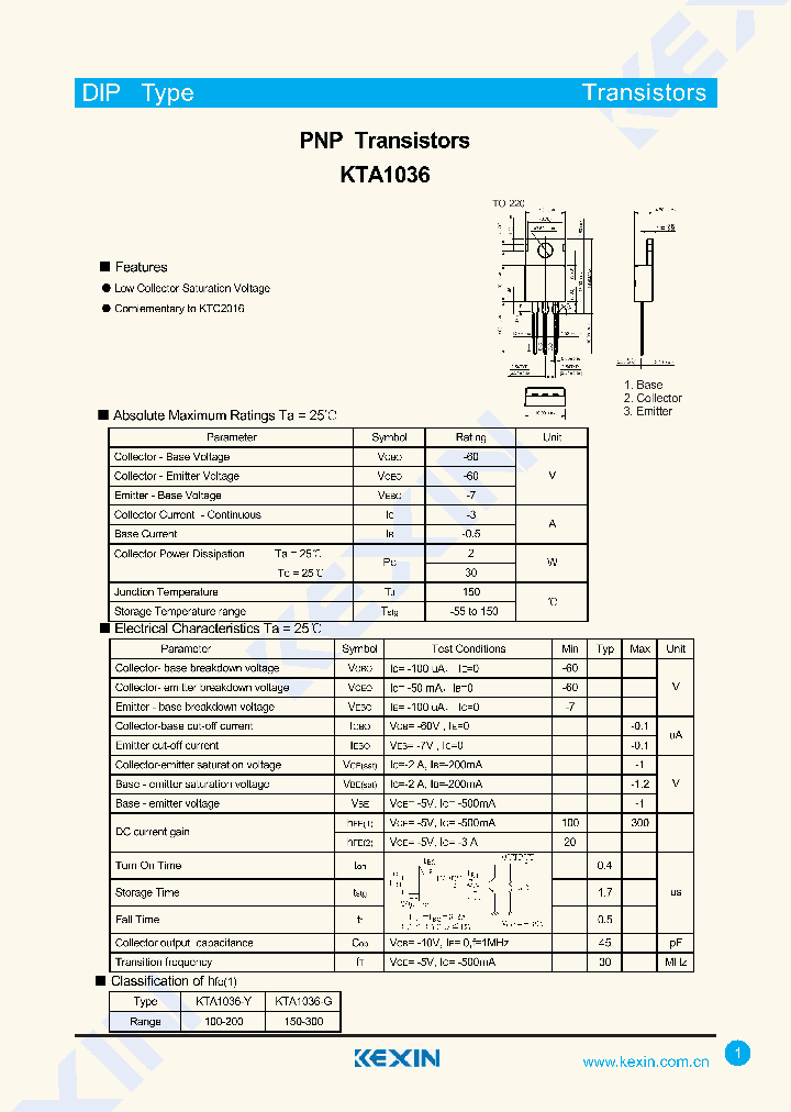 KTA1036-G_8303527.PDF Datasheet