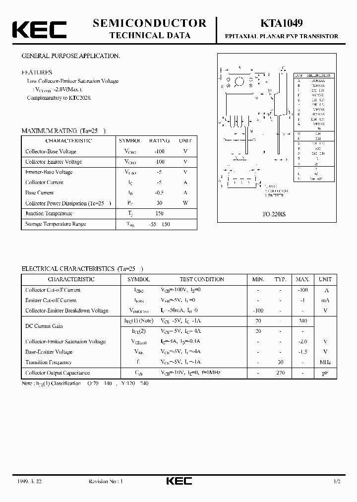 KTA1049_8303539.PDF Datasheet