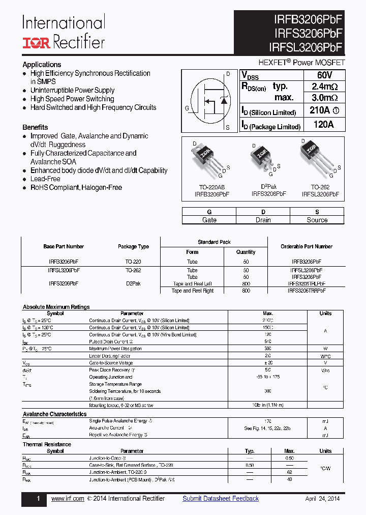 IRFS3206PBF_8304002.PDF Datasheet