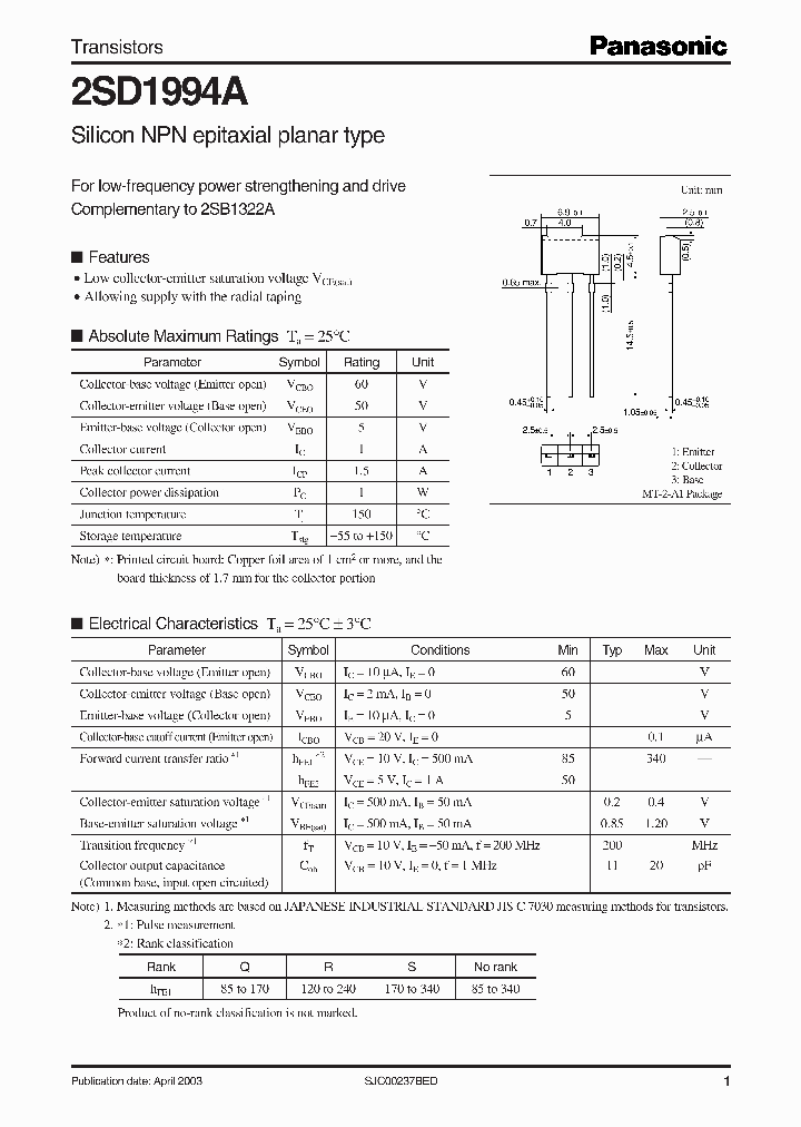 2SD1994A_8304447.PDF Datasheet