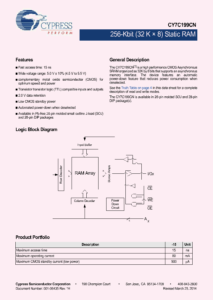 CY7C199CN-15PXC_8305618.PDF Datasheet
