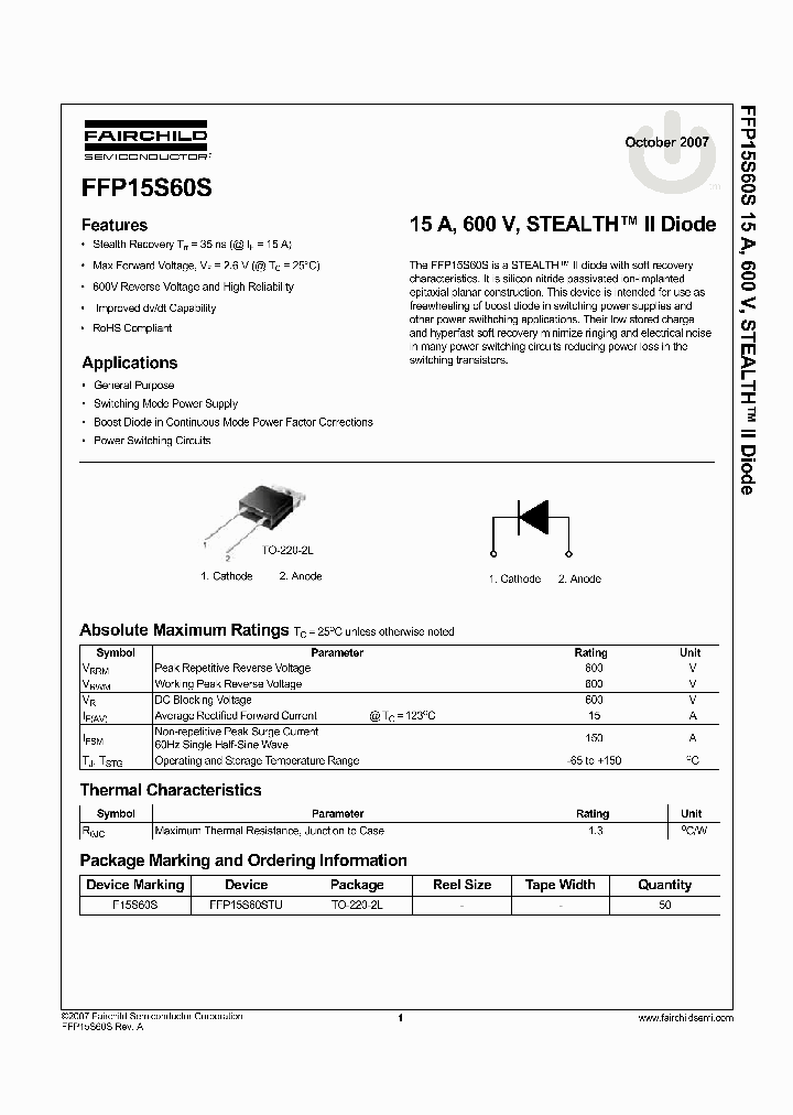 FFP15S60S_8305904.PDF Datasheet