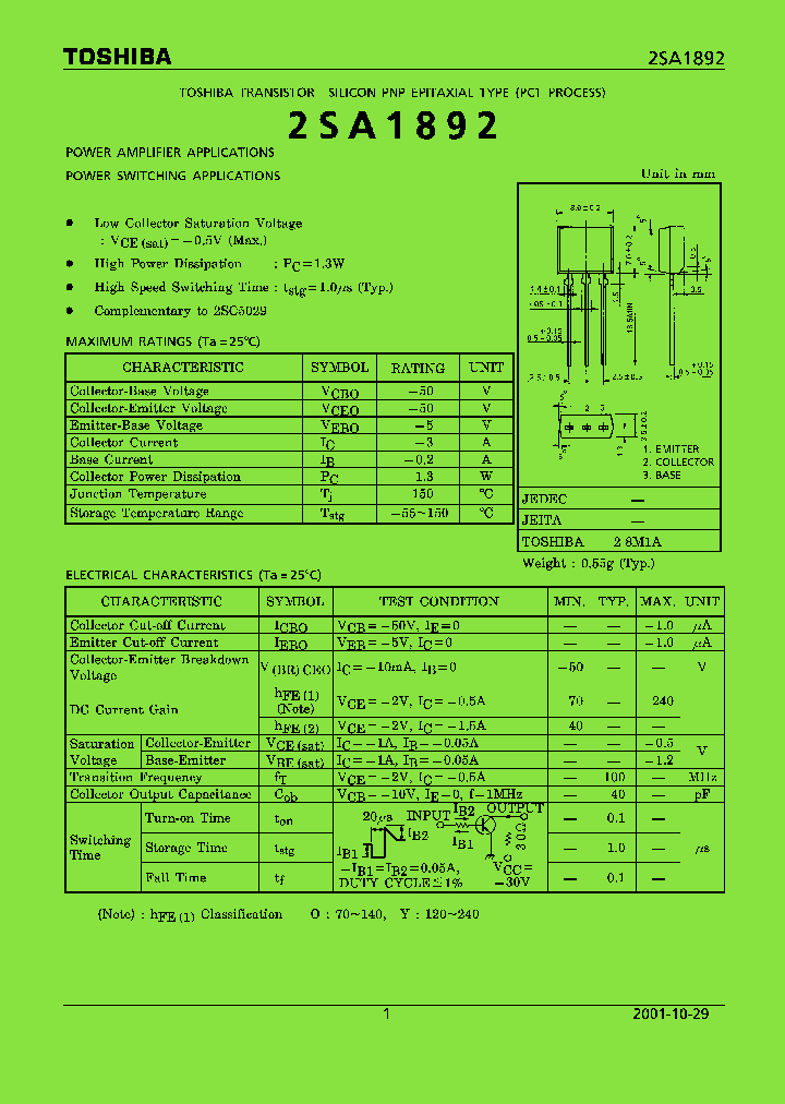 2SA1892_8306293.PDF Datasheet
