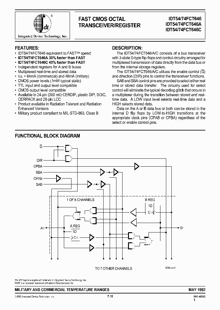 IDT75FCT646LB_8306736.PDF Datasheet