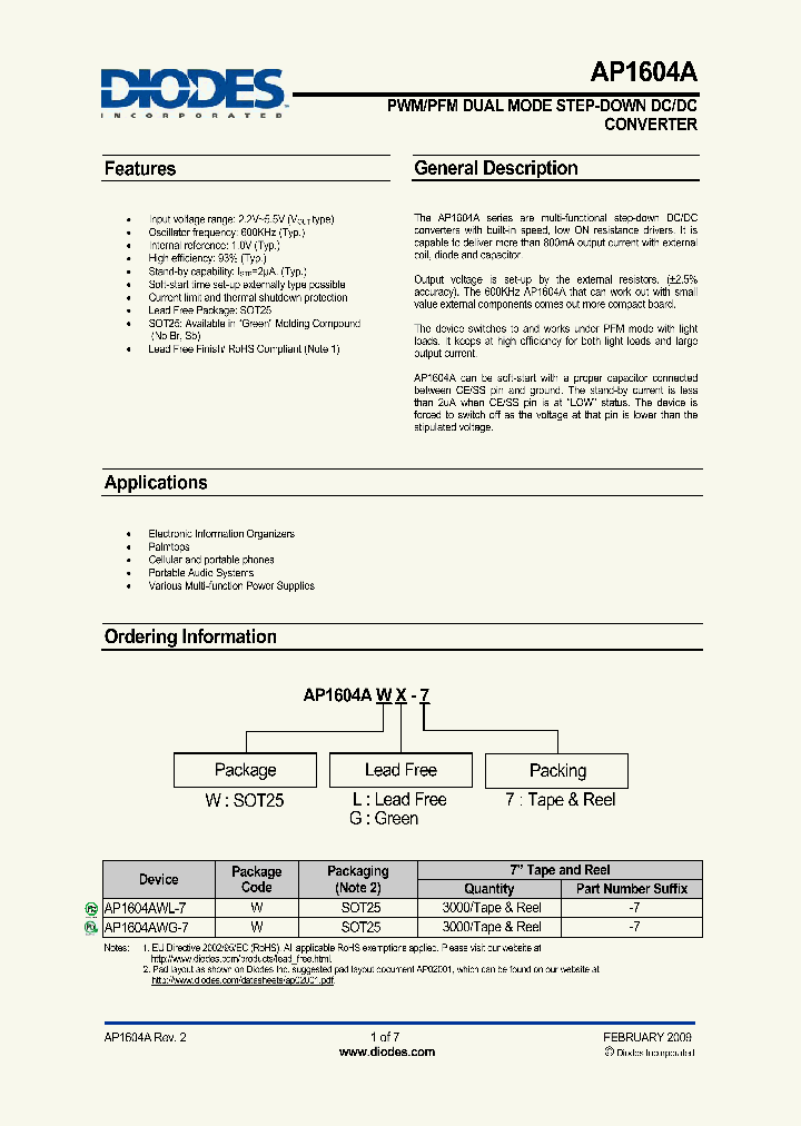 AP1604AWG-7_8307462.PDF Datasheet