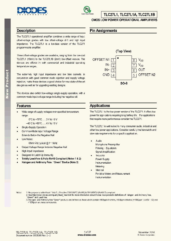 TLC27L1AC_8307618.PDF Datasheet