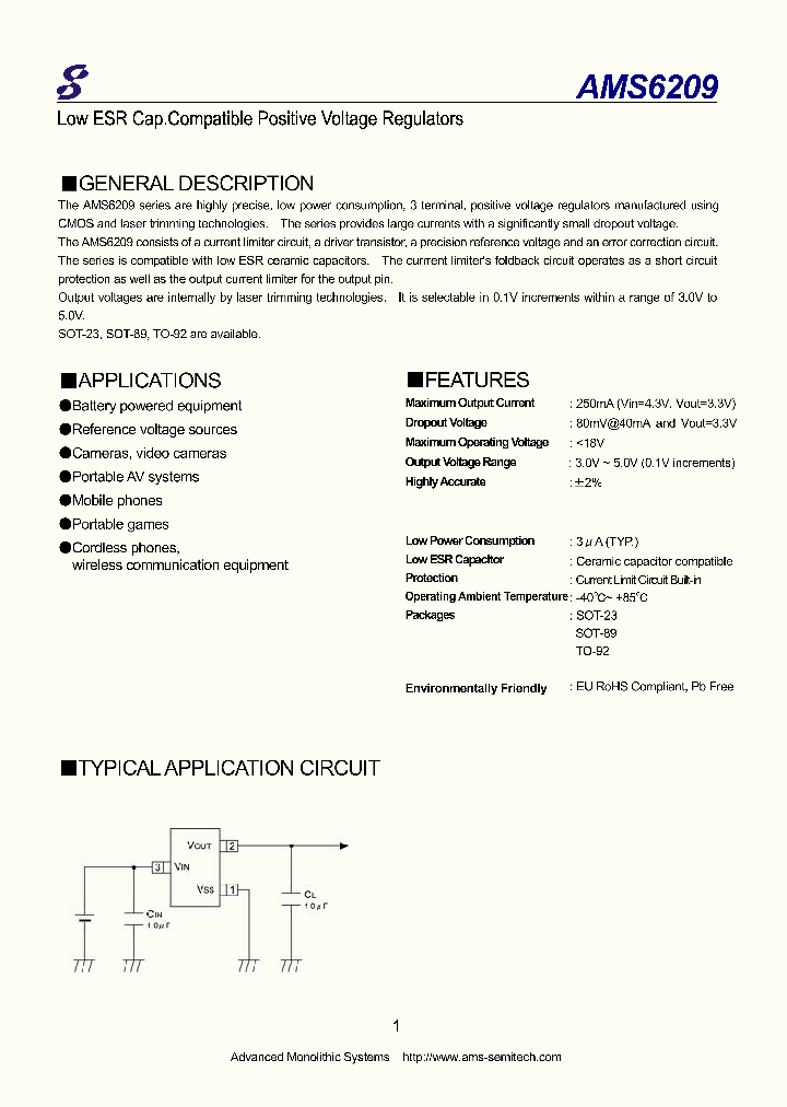 AMS6209_8308412.PDF Datasheet