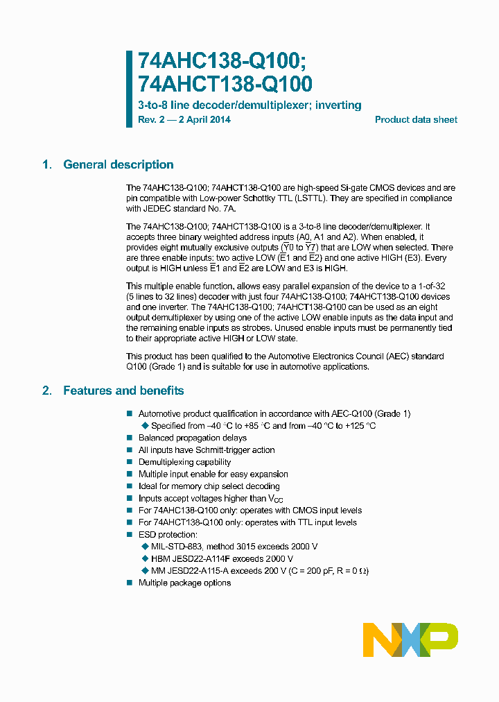 74AHCT138PW-Q100_8309789.PDF Datasheet