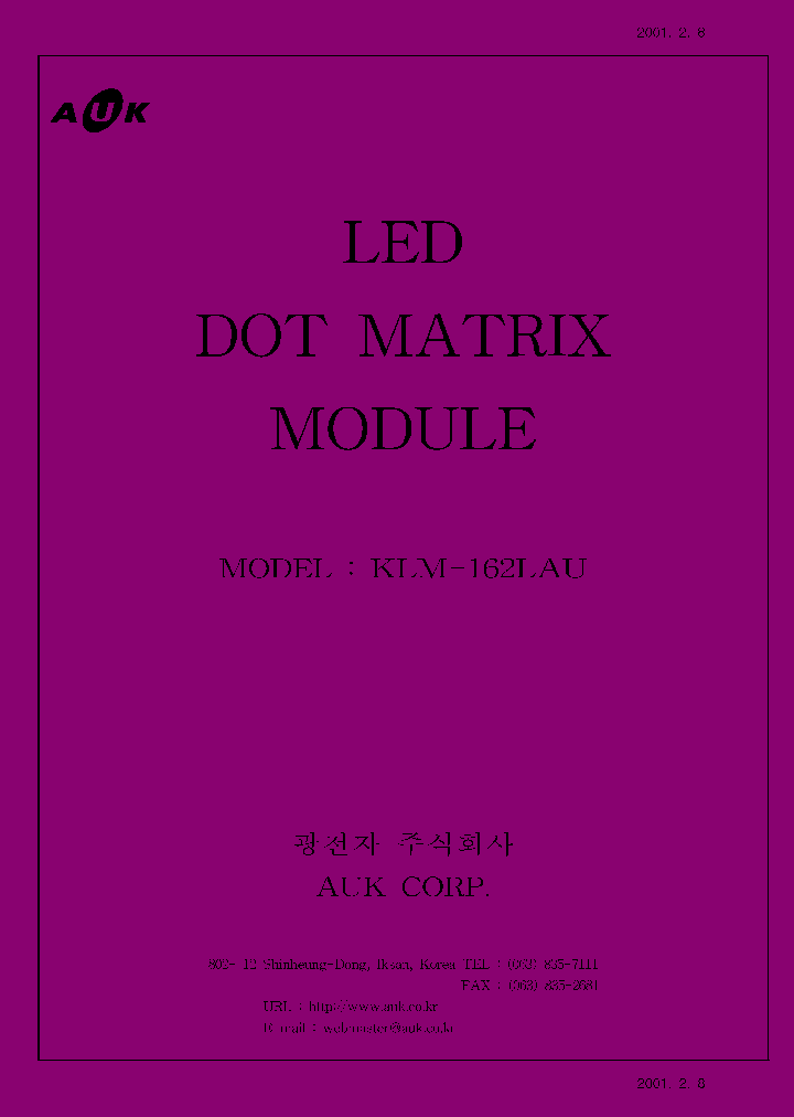 KLM-162LAU_8310202.PDF Datasheet