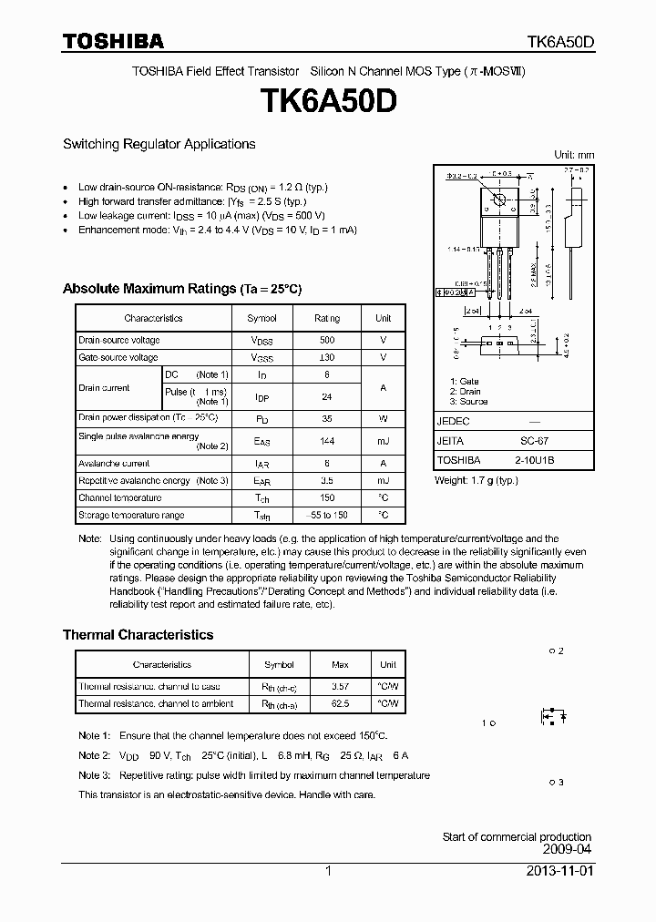 TK6A50D_8310322.PDF Datasheet