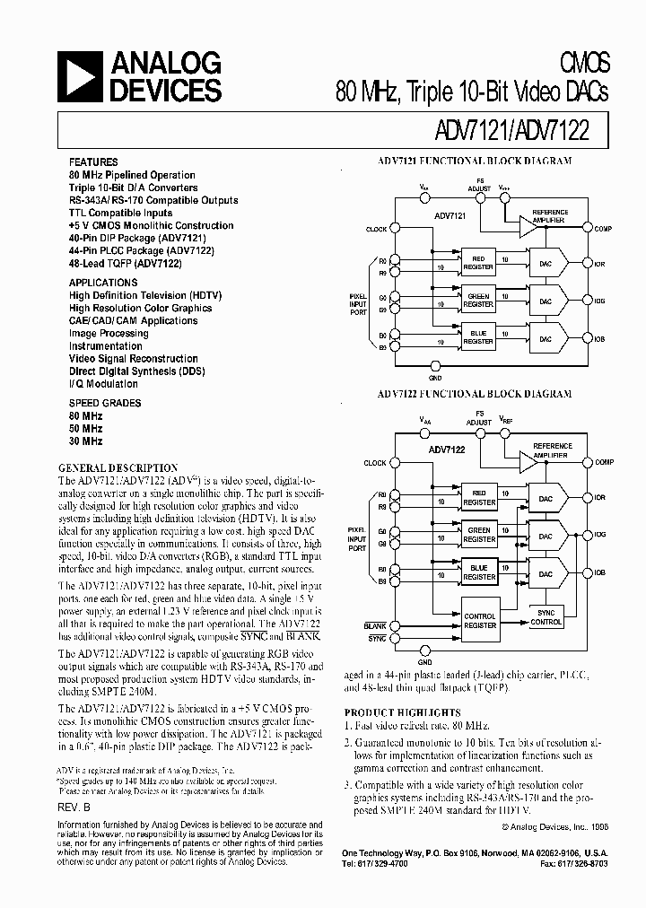 ADV7121KP80_8310612.PDF Datasheet