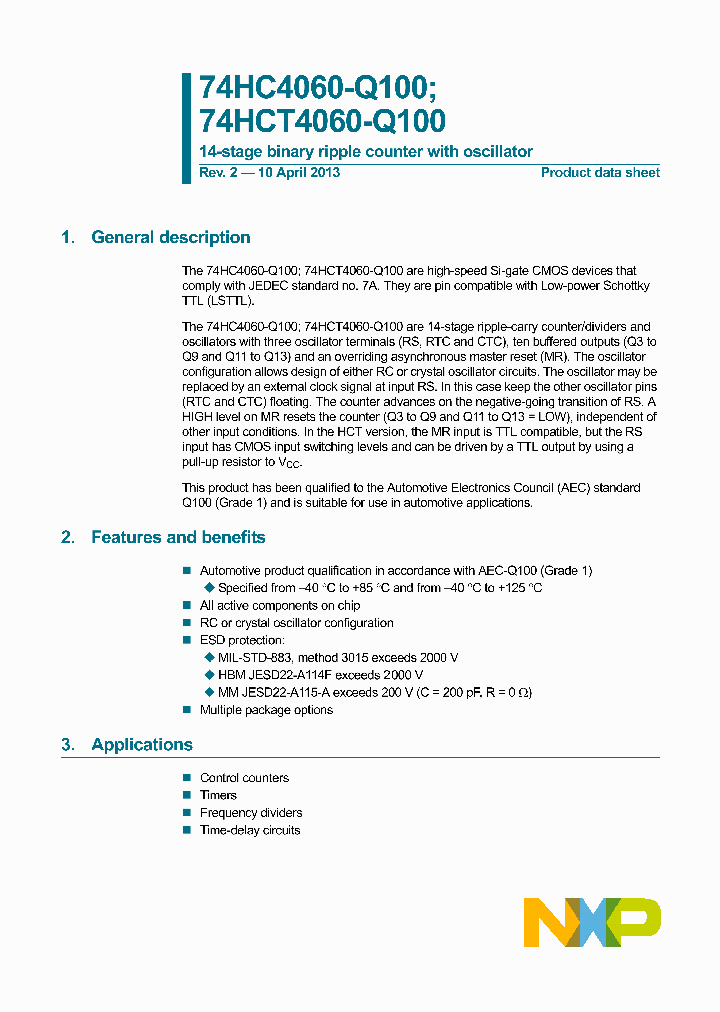 74HC4060DB-Q100_8311314.PDF Datasheet
