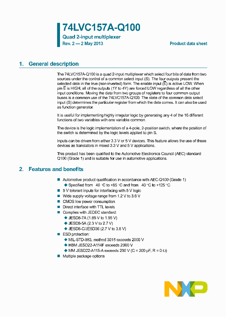 74LVC157ADB-Q100_8311321.PDF Datasheet