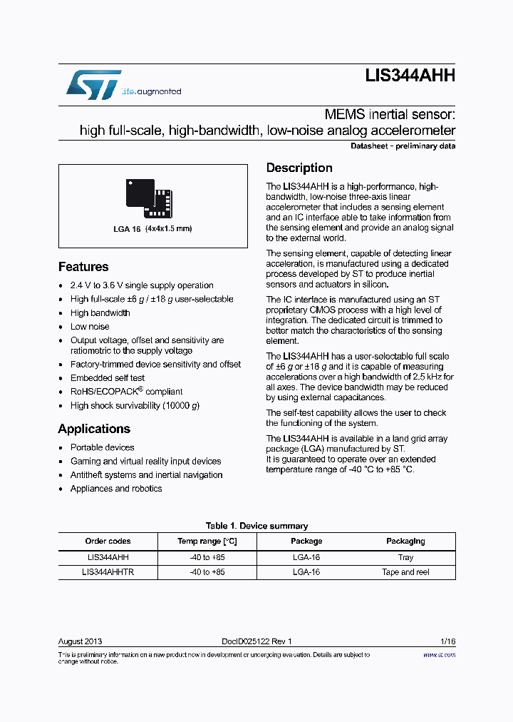 LIS344AHH_8311418.PDF Datasheet