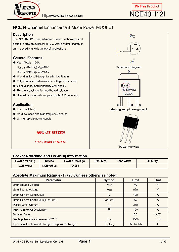 NCE40H12I_8312344.PDF Datasheet