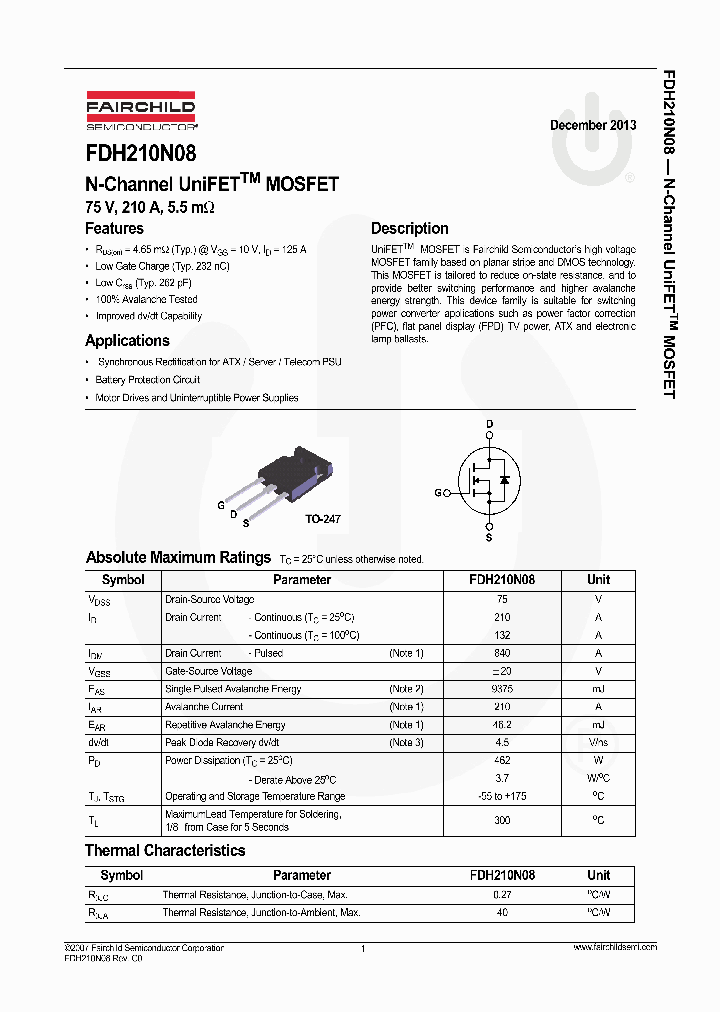 FDH210N08_8312594.PDF Datasheet