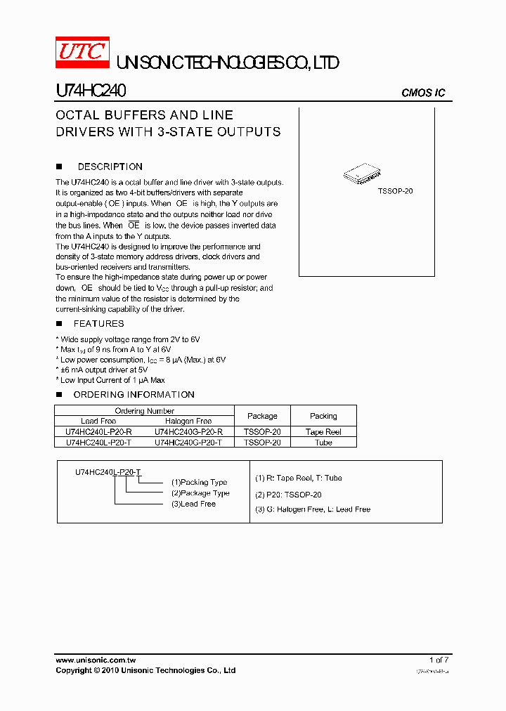 U74HC240_8312932.PDF Datasheet