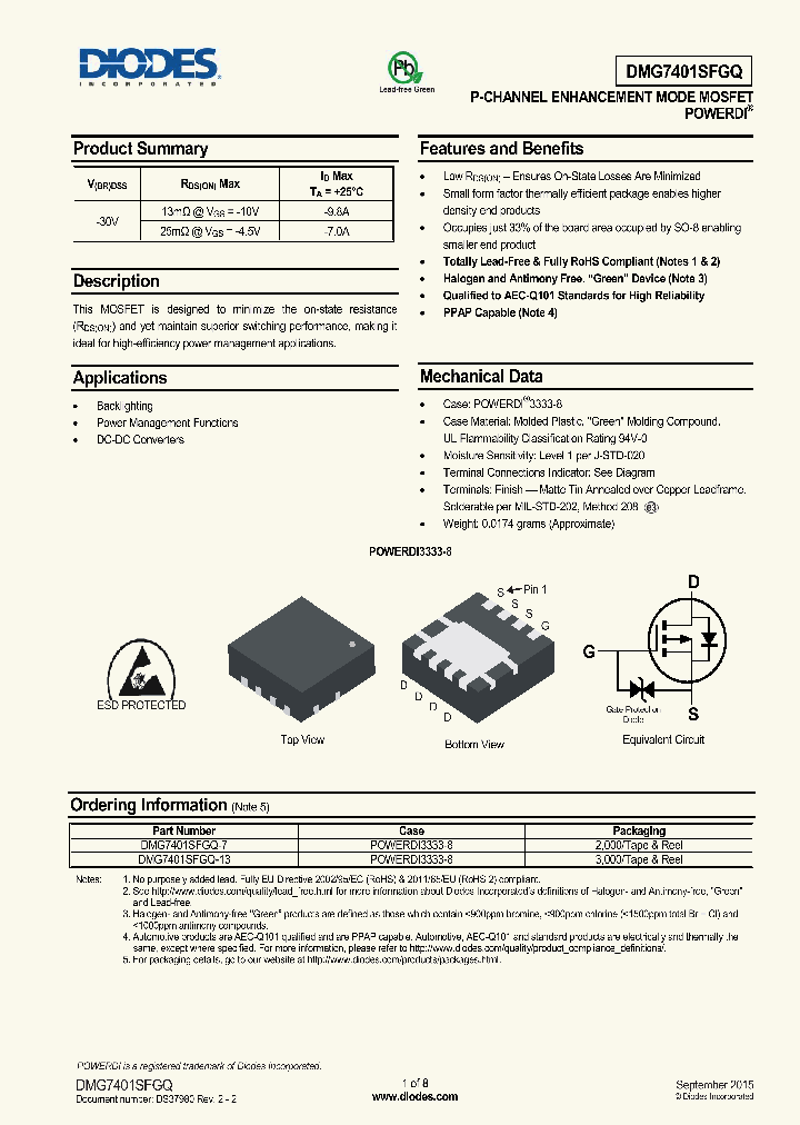 DMG7401SFGQ-13_8313436.PDF Datasheet