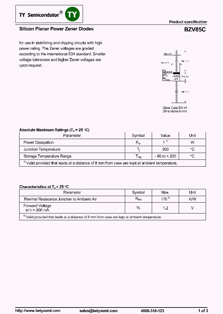 BZV85C15_8314289.PDF Datasheet
