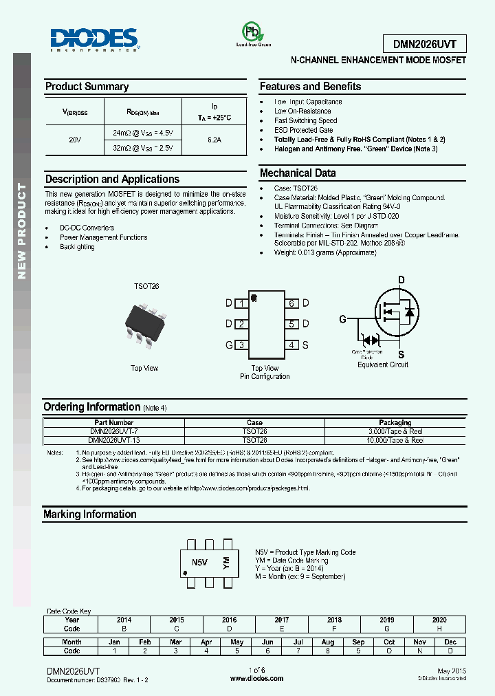 DMN2026UVT_8314594.PDF Datasheet
