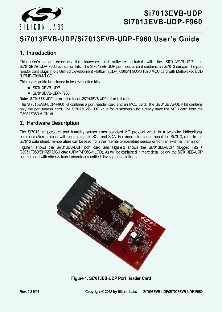 SI7013EVB-UDP_8315025.PDF Datasheet