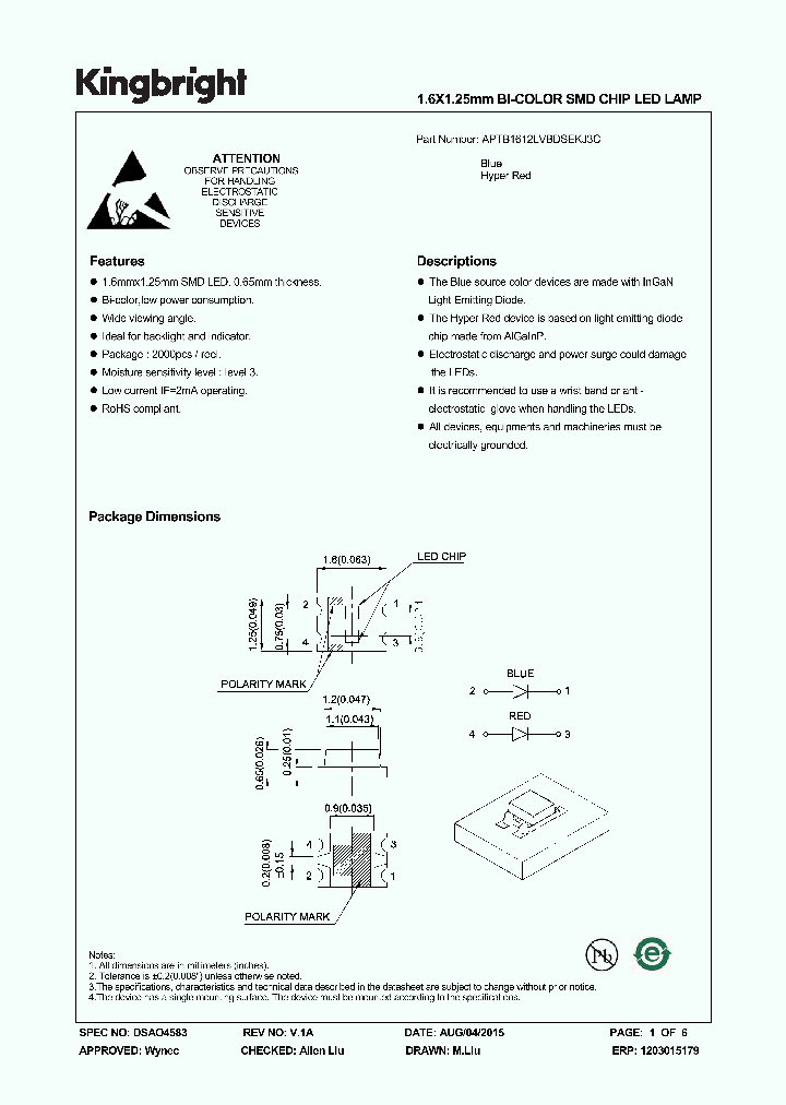 APTB1612LVBDSEKJ3C_8315100.PDF Datasheet