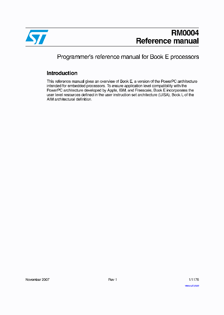 RM0004_8315650.PDF Datasheet