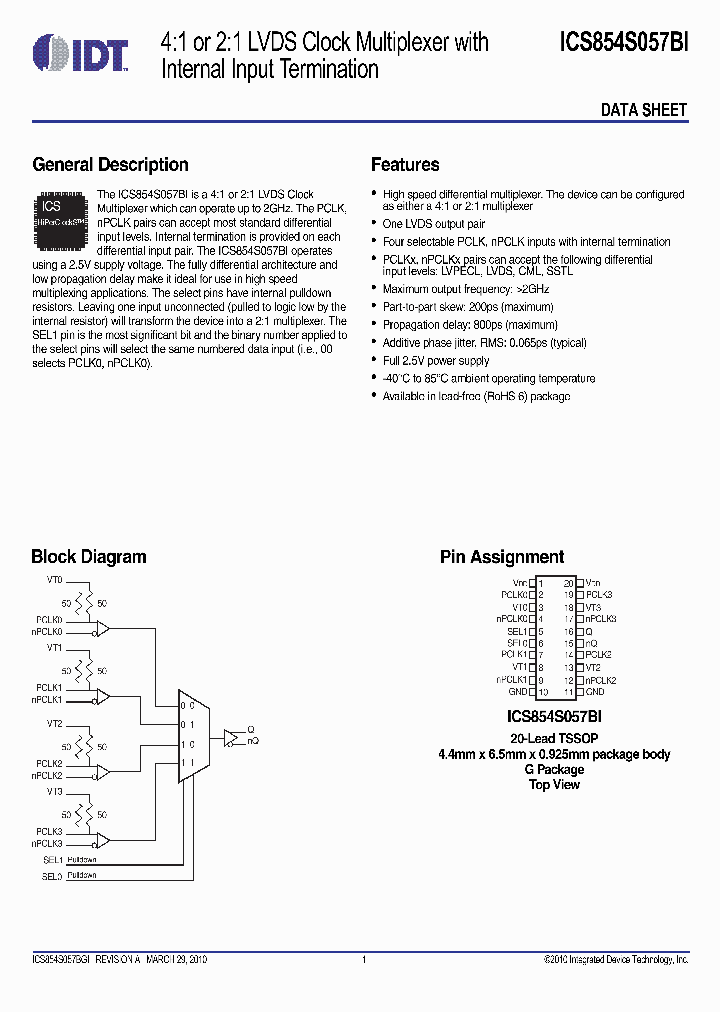 ICS854S057BI_8315725.PDF Datasheet