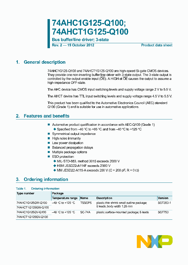 74AHC1G125GV-Q100_8315968.PDF Datasheet