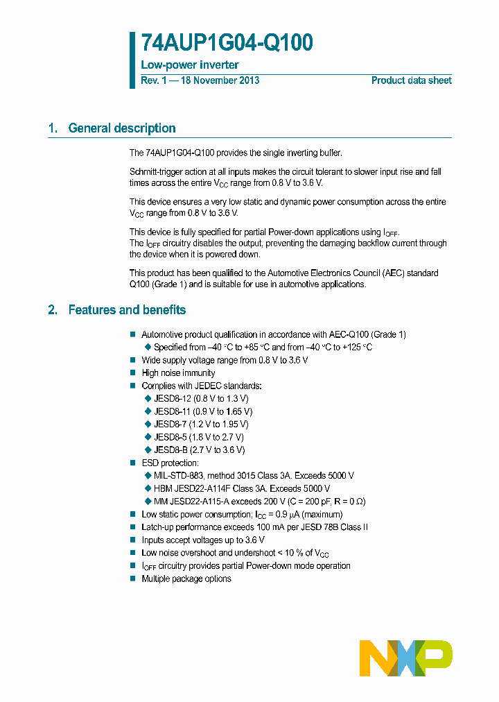 74AUP1G04GV-Q100_8315981.PDF Datasheet