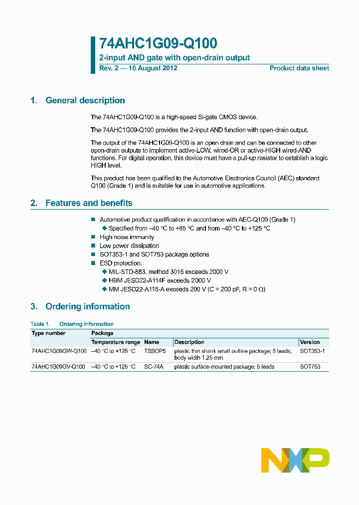 74AHC1G09GV-Q100_8315967.PDF Datasheet
