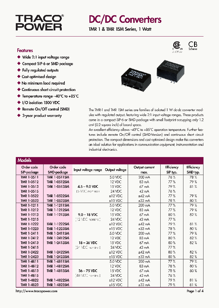 TMR1-0511_8316297.PDF Datasheet
