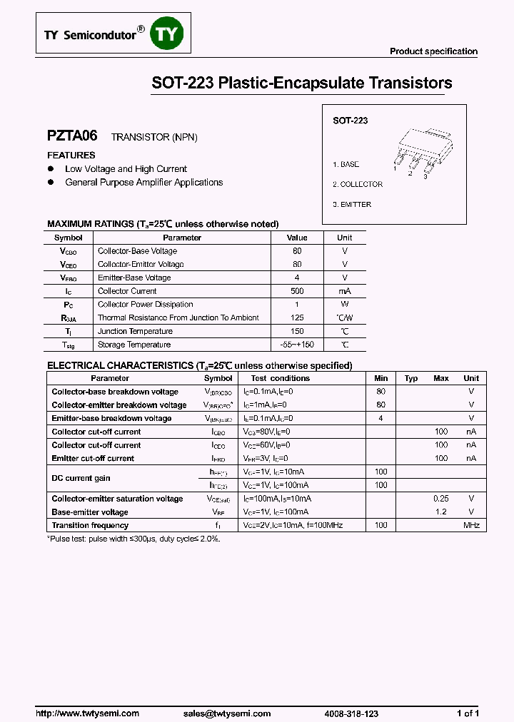 PZTA06_8316625.PDF Datasheet